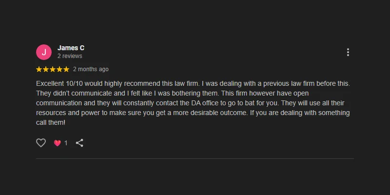 5 start google review.