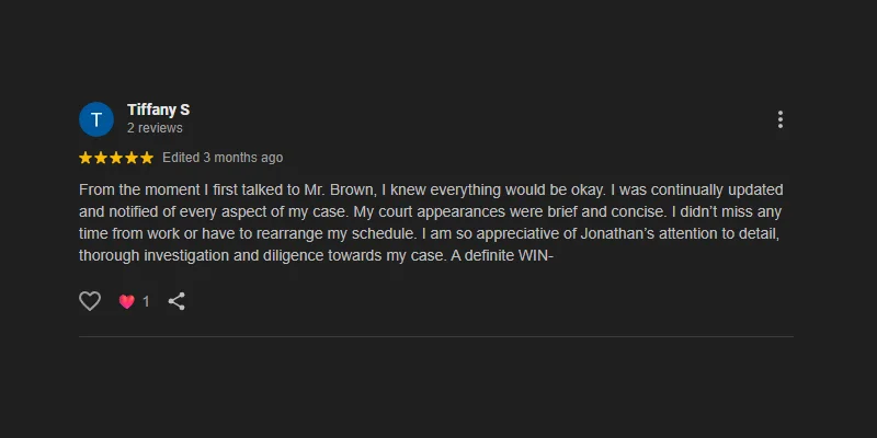 5 start google review.